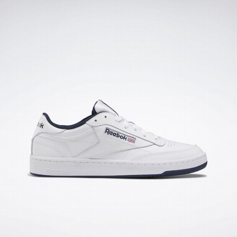 Reebok Club C 85 Men\'s Shoes White Navy | GRV769IF