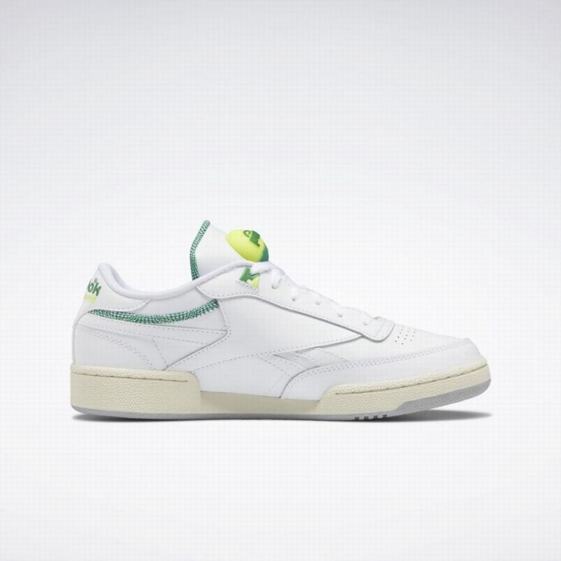 Reebok Club C 85 Pump Women's Shoes White Green | LSE6035VV