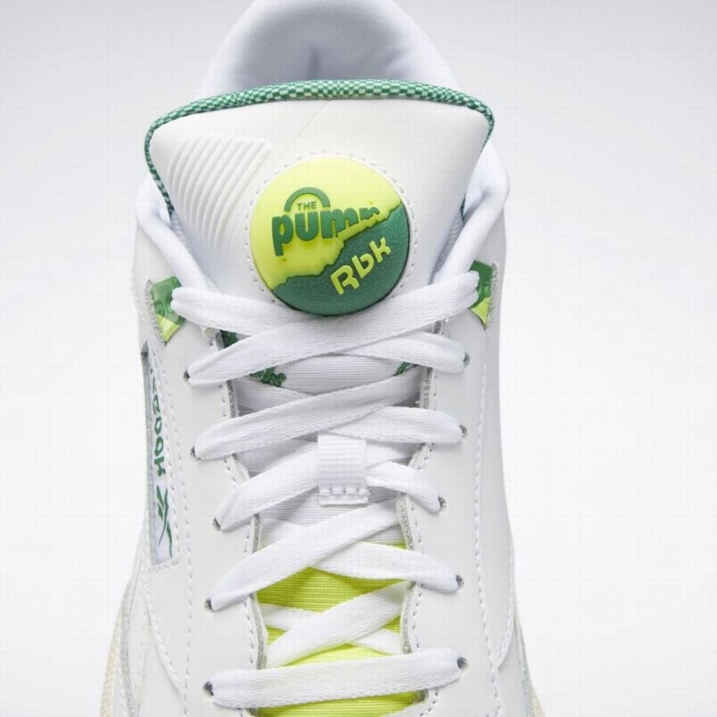 Reebok Club C 85 Pump Women's Shoes White Green | LSE6035VV