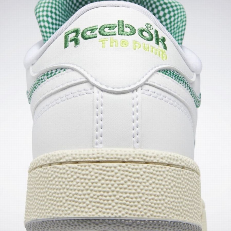 Reebok Club C 85 Pump Women's Shoes White Green | LSE6035VV