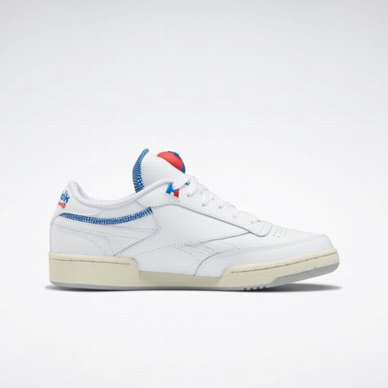 Reebok Club C 85 Pump Women's Shoes White Blue | TQW4935WT