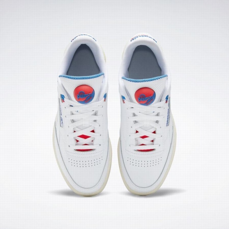 Reebok Club C 85 Pump Women's Shoes White Blue | TQW4935WT