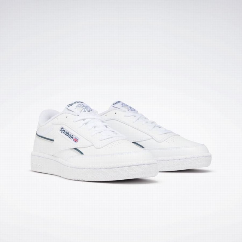 Reebok Club C 85 Vegan Men's Shoes White Blue | FDM8583UU