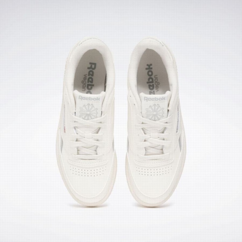 Reebok Club C 85 Vegan Women's Shoes White Grey | SUE5661KO