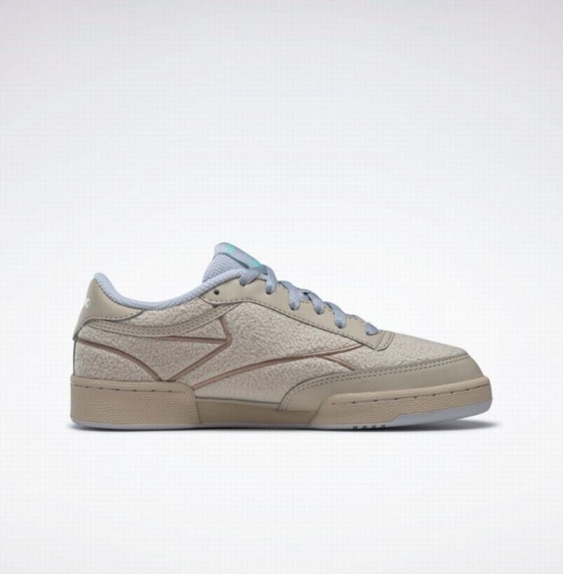 Reebok Club C 85 Women's Shoes Beige Grey Brown | DNI1035OP