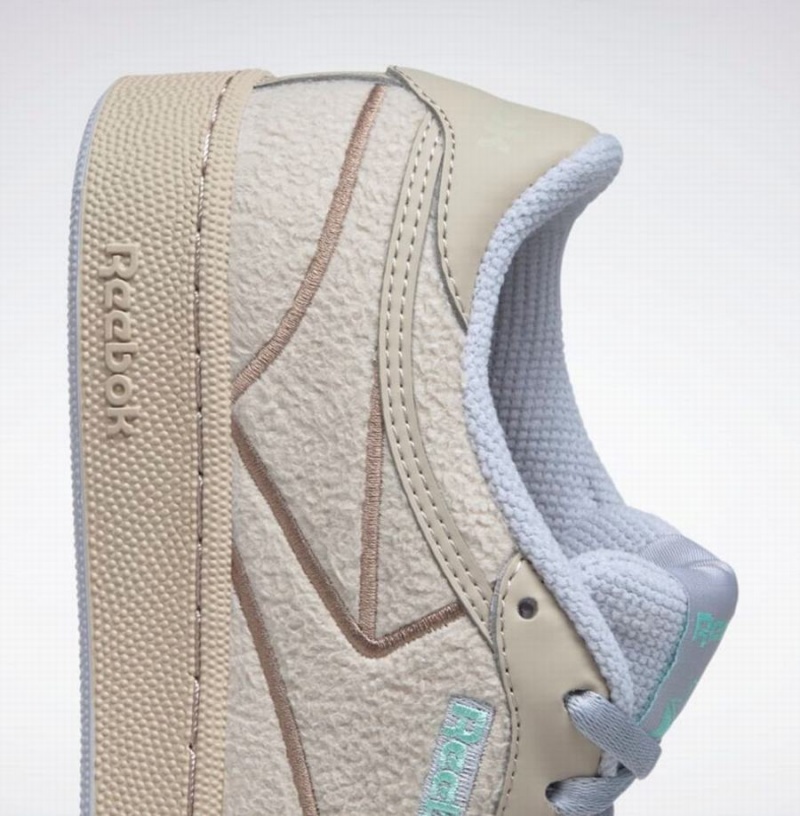 Reebok Club C 85 Women's Shoes Beige Grey Brown | DNI1035OP