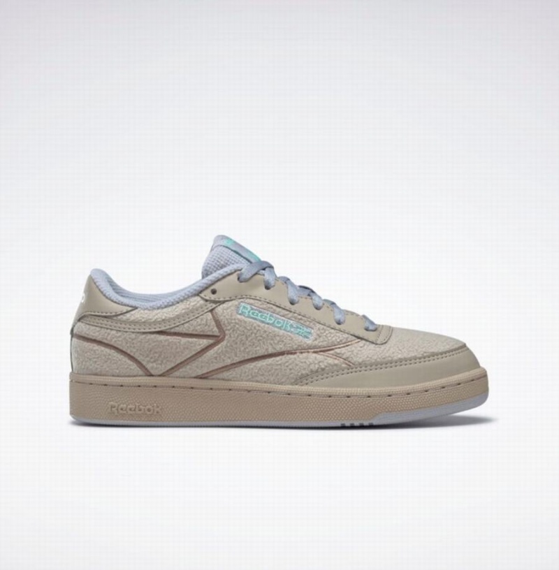 Reebok Club C 85 Women\'s Shoes Beige Grey Brown | DNI1035OP