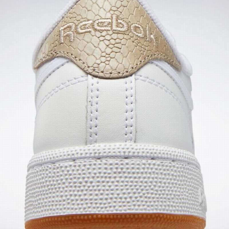 Reebok Club C 85 Women's Shoes White Beige | SMQ1654HM