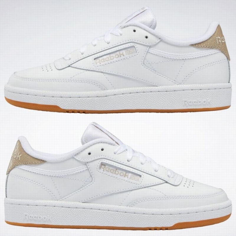 Reebok Club C 85 Women's Shoes White Beige | SMQ1654HM