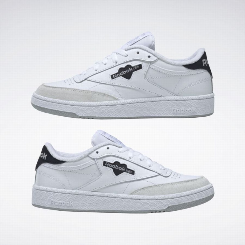 Reebok Club C 85 Women's Shoes White Black Grey | GWO1556RM