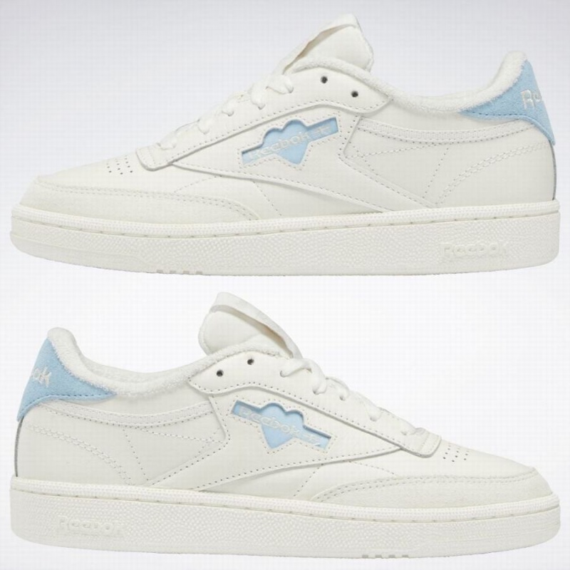 Reebok Club C 85 Women's Shoes White Blue | AGP2268DJ