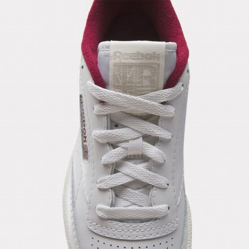 Reebok Club C 85 Women's Shoes White Burgundy | TLR6061ZT