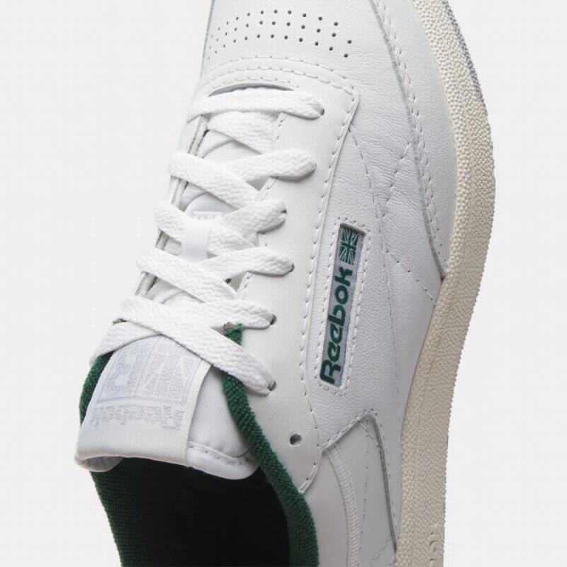 Reebok Club C 85 Women's Shoes White Dark Green | XHG8096OJ