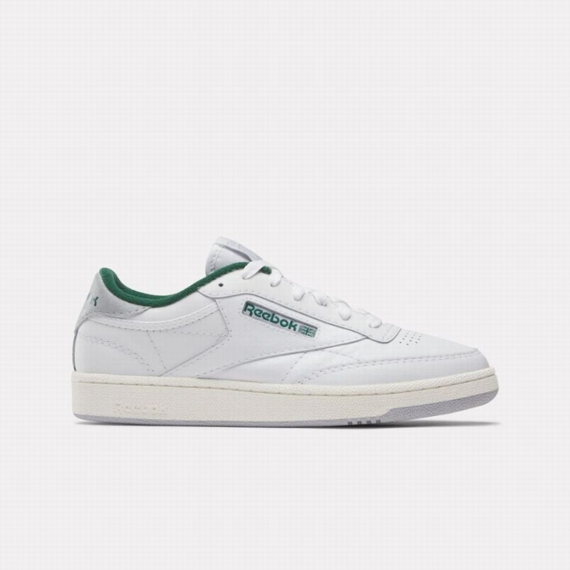 Reebok Club C 85 Women\'s Shoes White Dark Green | XHG8096OJ