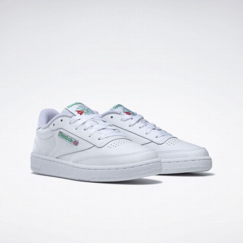 Reebok Club C 85 Women's Shoes White Green | LOR2739ID