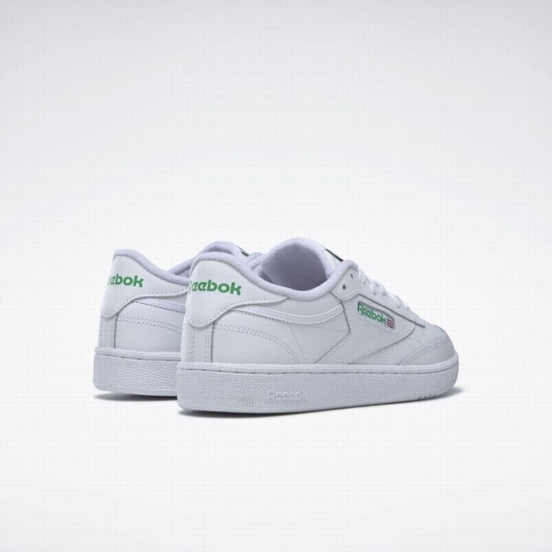 Reebok Club C 85 Women's Shoes White Green | LOR2739ID