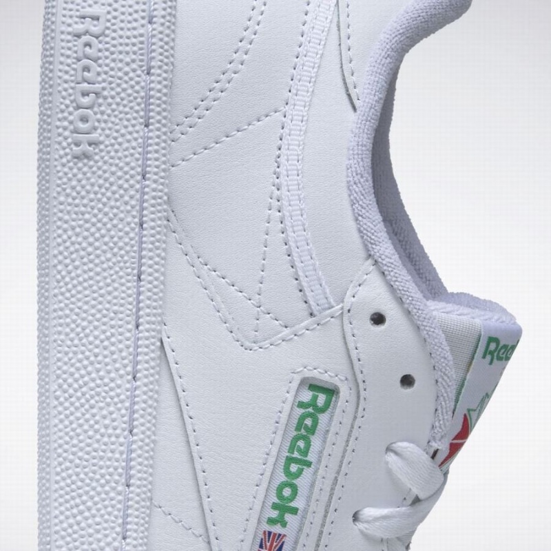 Reebok Club C 85 Women's Shoes White Green | LOR2739ID