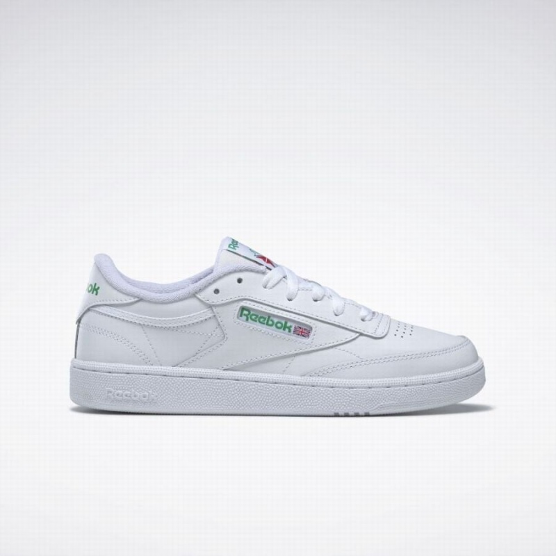 Reebok Club C 85 Women\'s Shoes White Green | LOR2739ID