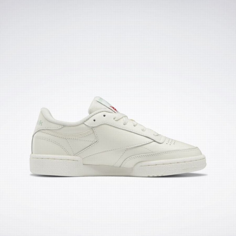 Reebok Club C 85 Women's Shoes White Light Olive | JAR94AY