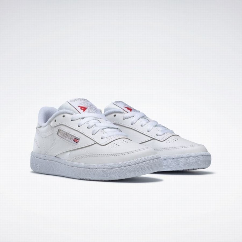 Reebok Club C 85 Women's Shoes White Light Grey | PUQ564RD