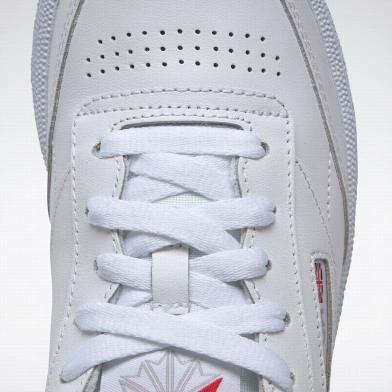 Reebok Club C 85 Women's Shoes White Light Grey | PUQ564RD