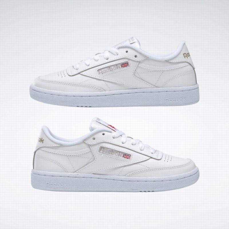 Reebok Club C 85 Women's Shoes White Light Grey | PUQ564RD