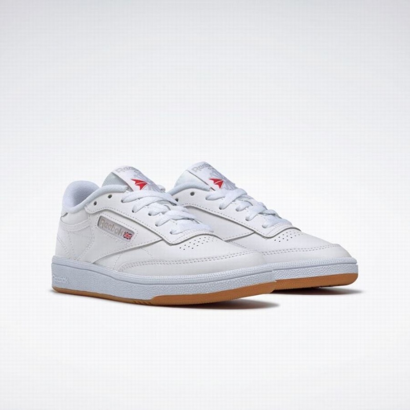 Reebok Club C 85 Women's Shoes White Light Grey | YDZ929IG