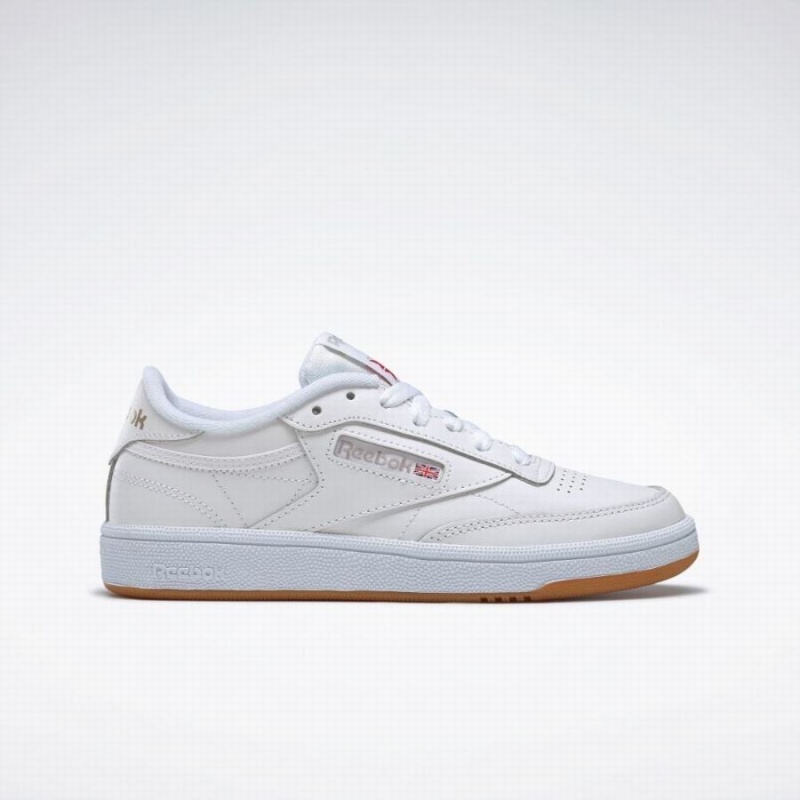 Reebok Club C 85 Women\'s Shoes White Light Grey | YDZ929IG