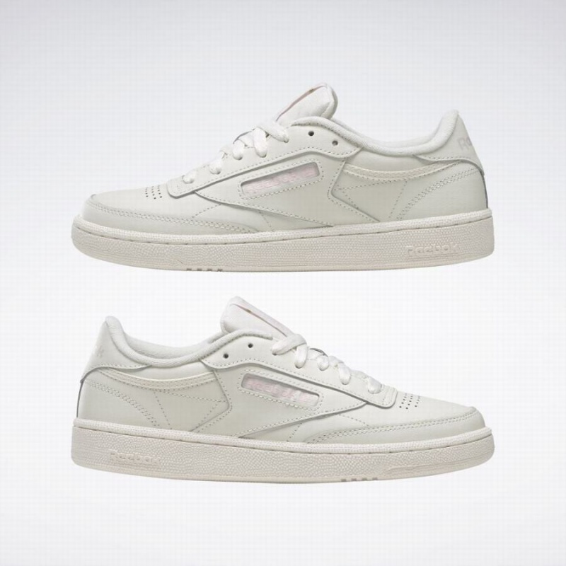 Reebok Club C 85 Women's Shoes White Pink | LJG5613OP