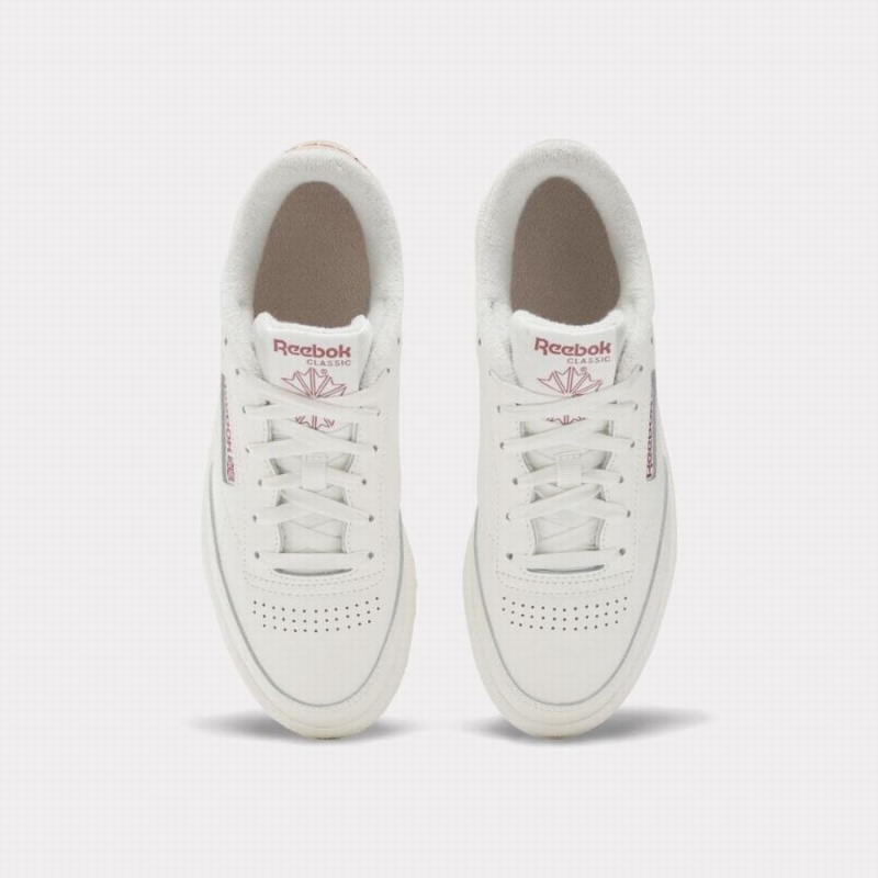 Reebok Club C 85 Women's Shoes White Pink | SOB9840IV