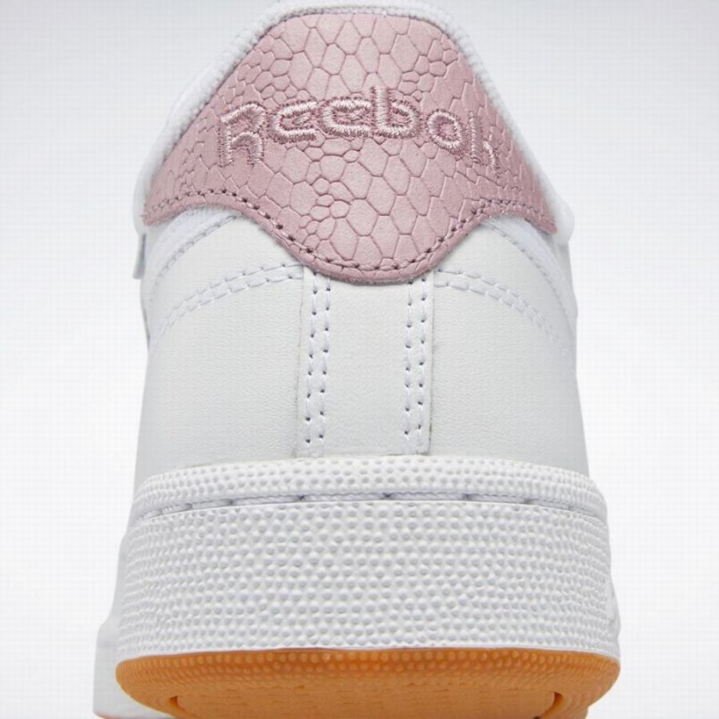 Reebok Club C 85 Women's Shoes White Purple | HAA1916HO