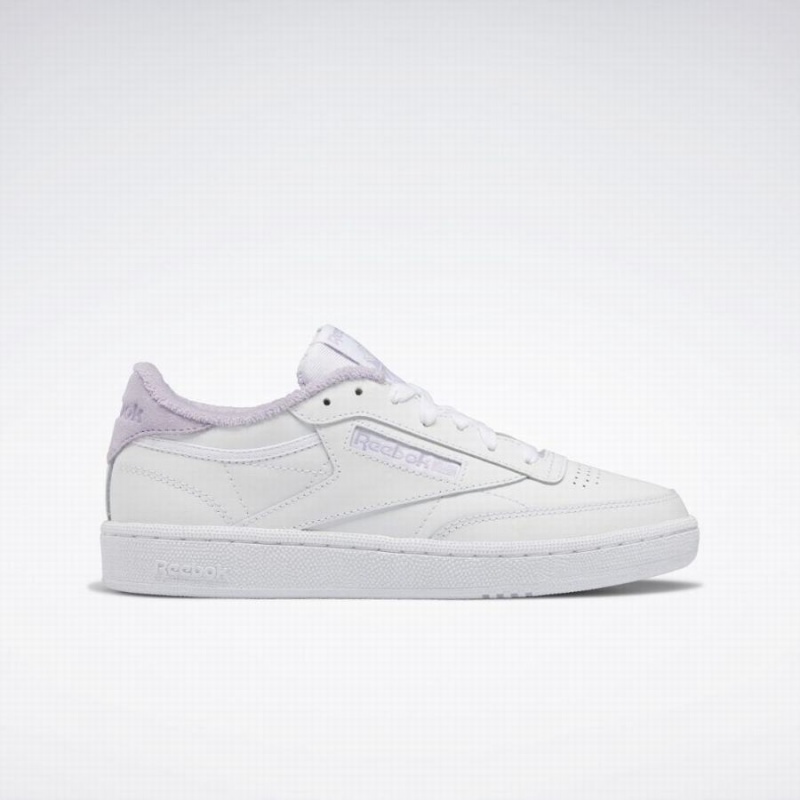 Reebok Club C 85 Women\'s Shoes White Purple Grey | KDN1314MX