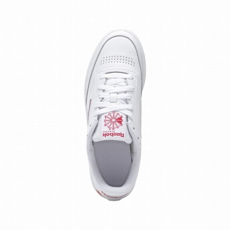 Reebok Club C 85 Women's Shoes White Red | IMF502ZQ