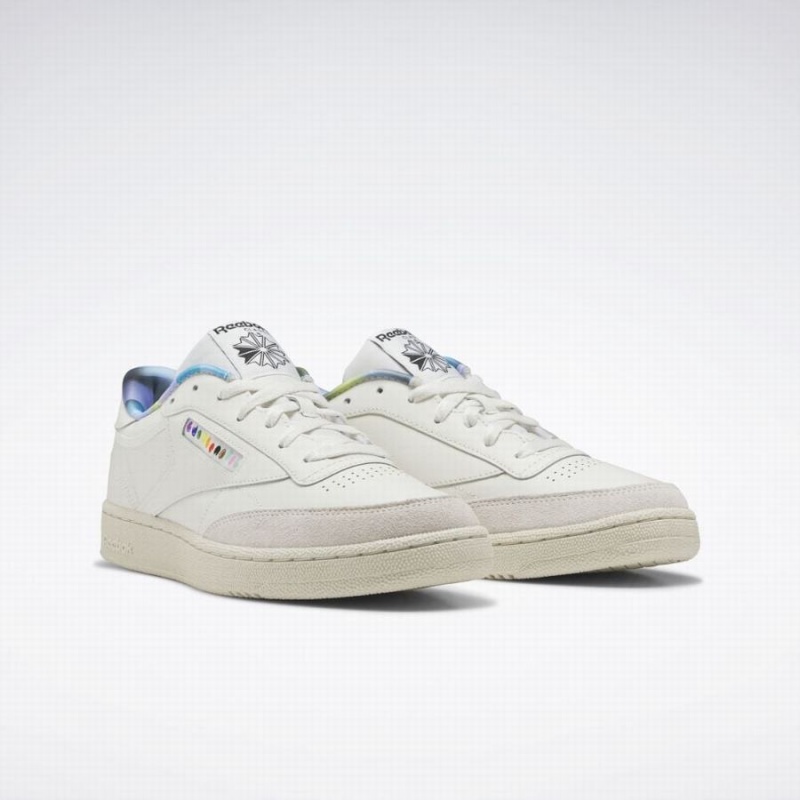 Reebok Club C 85 Women's Shoes White Turquoise | FLQ5736FM