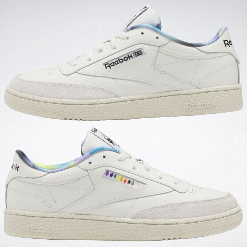 Reebok Club C 85 Women's Shoes White Turquoise | FLQ5736FM