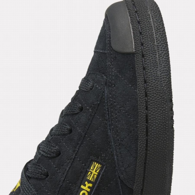 Reebok Club C Bulc Men's Shoes Black Yellow | GLZ5065XQ