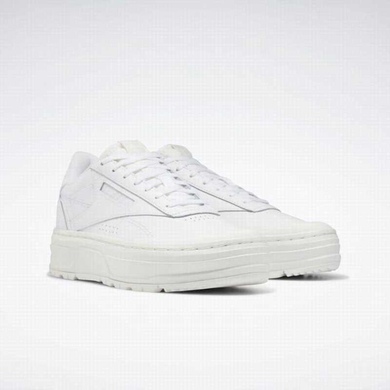 Reebok Club C Double Geo Women's Shoes White | WYN4427GE