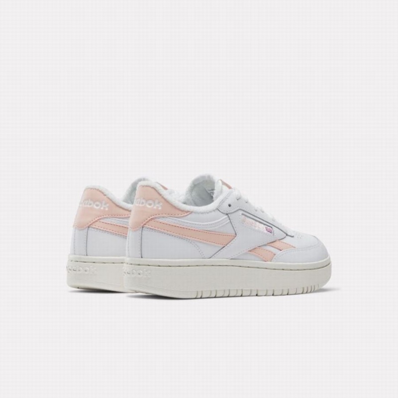 Reebok Club C Double Women's Shoes White Pink | GOU7243VJ