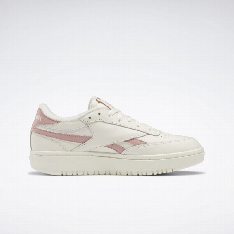 Reebok Club C Double Women's Shoes White Pink | NPI6513QF