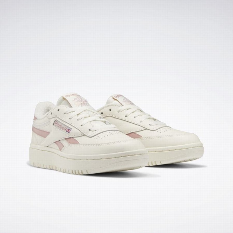 Reebok Club C Double Women's Shoes White Pink | NPI6513QF