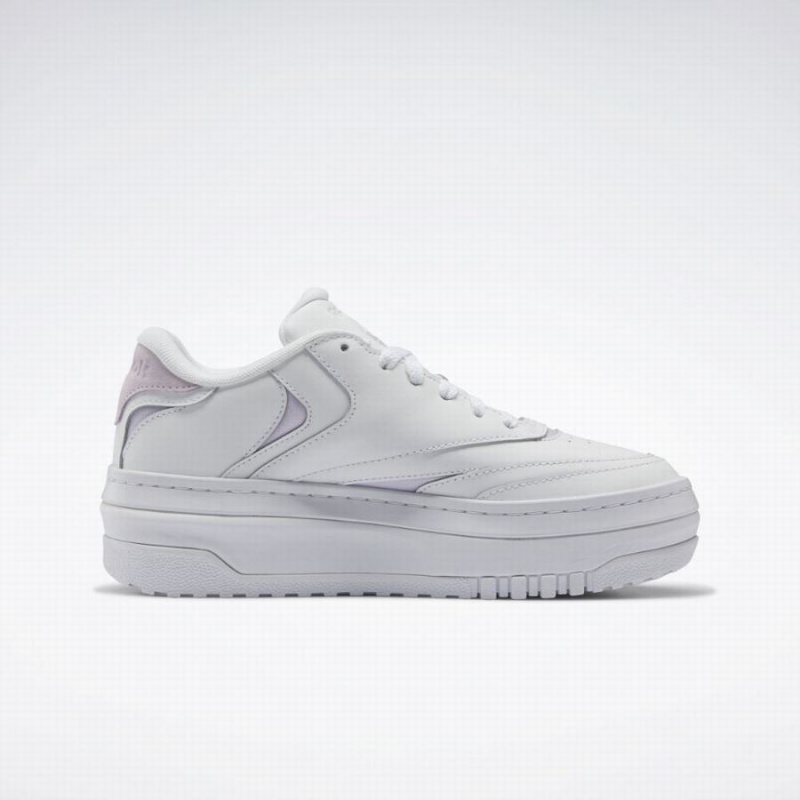 Reebok Club C Extra Women's Shoes White Purple | DPX4986NC