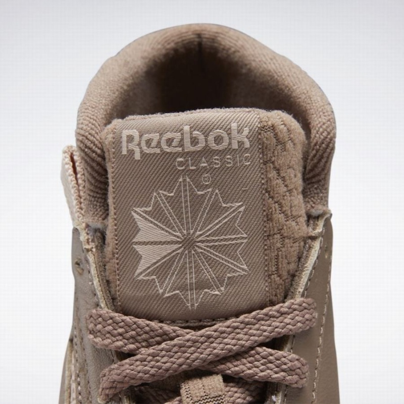 Reebok Club C Geo Mid Women's Shoes Grey Brown | ONT463XK