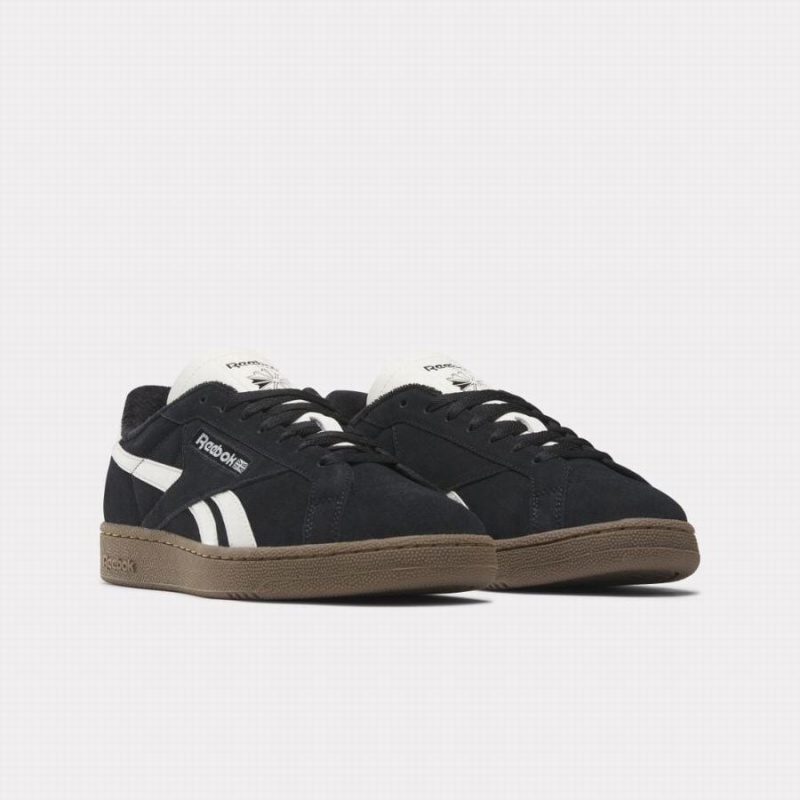 Reebok Club C Grounds Men's Shoes Black White | SDP658OF