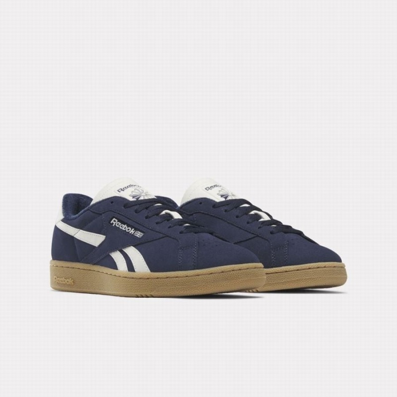 Reebok Club C Grounds Men's Shoes Navy White | WEL6830NJ