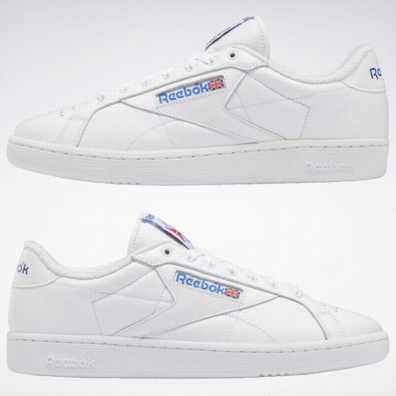 Reebok Club C Grounds Men's Shoes White Blue Red | USC9616TU