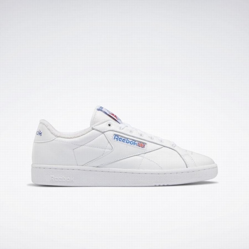 Reebok Club C Grounds Men\'s Shoes White Blue Red | USC9616TU