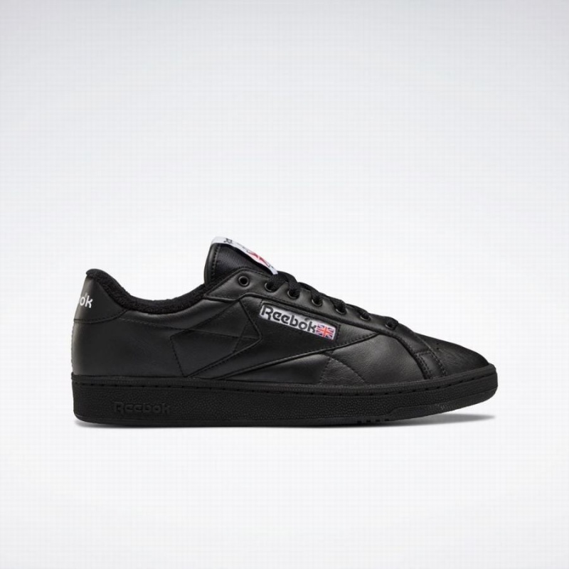 Reebok Club C Grounds Women\'s Shoes Black Red | GYK7796FK