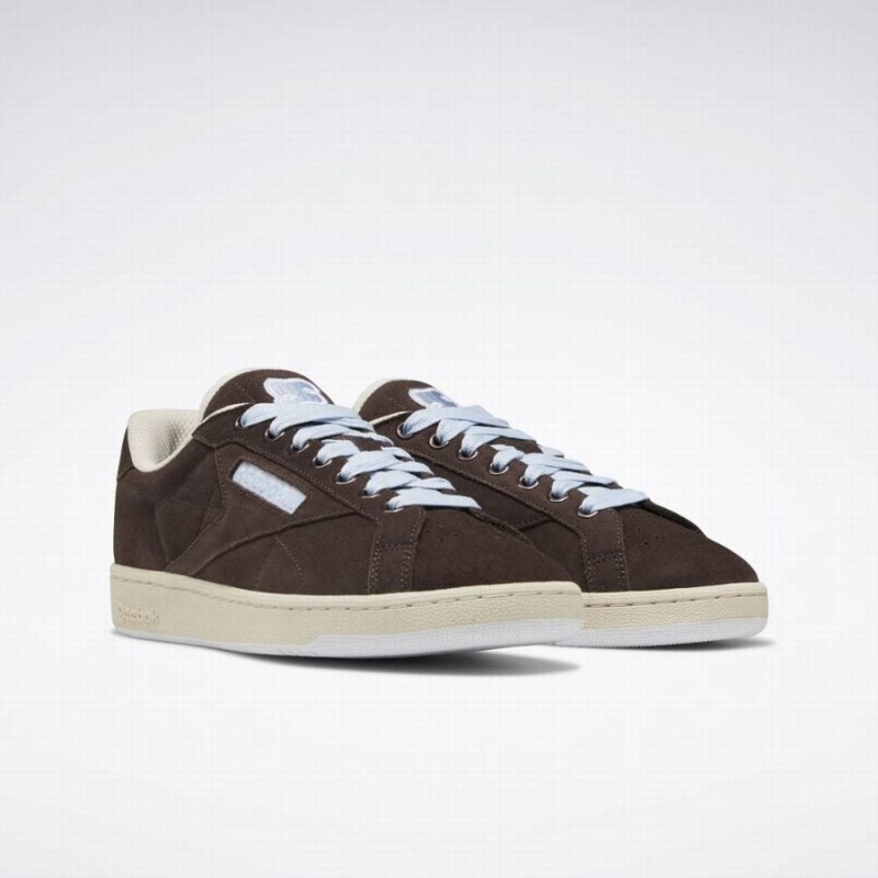 Reebok Club C Groutund Men's Shoes Brown White | XNZ6026EF