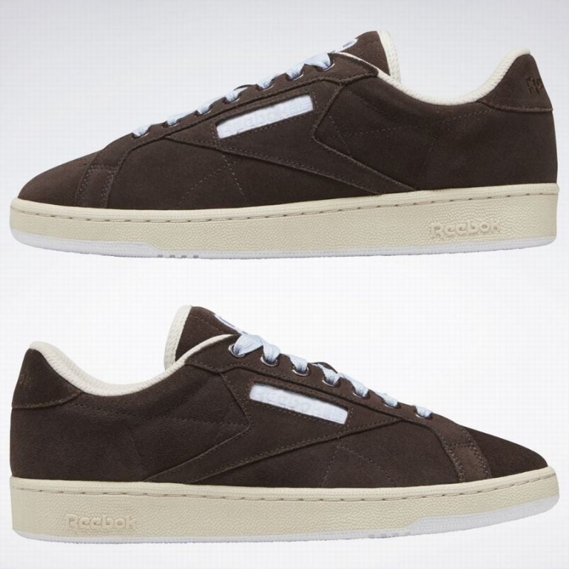 Reebok Club C Groutund Men's Shoes Brown White | XNZ6026EF