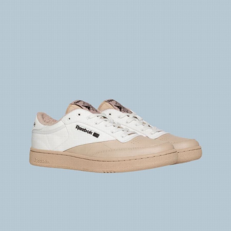 Reebok Club C Men's Shoes Beige Blue White | OGL2884GJ